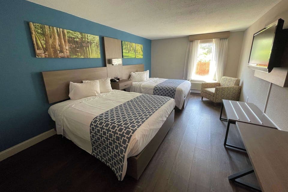 Room, 2 Queen Beds, Non Smoking | Egyptian cotton sheets, premium bedding, down comforters, pillowtop beds