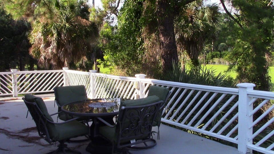 deck on left side of house facing Fairway 1


