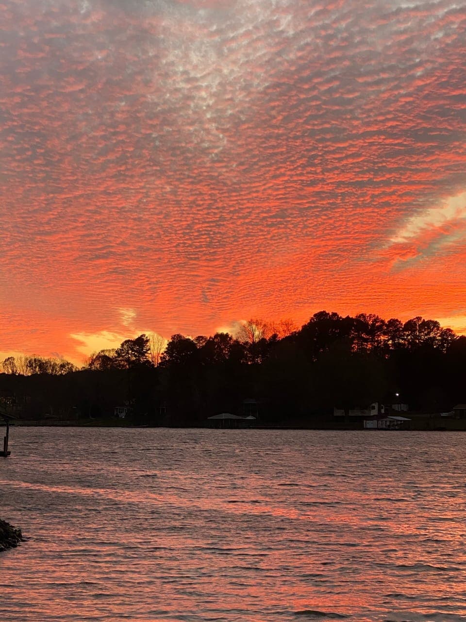 Sunset over the lake