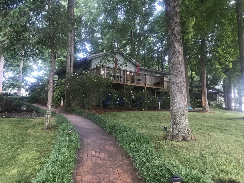 Front side facing lake