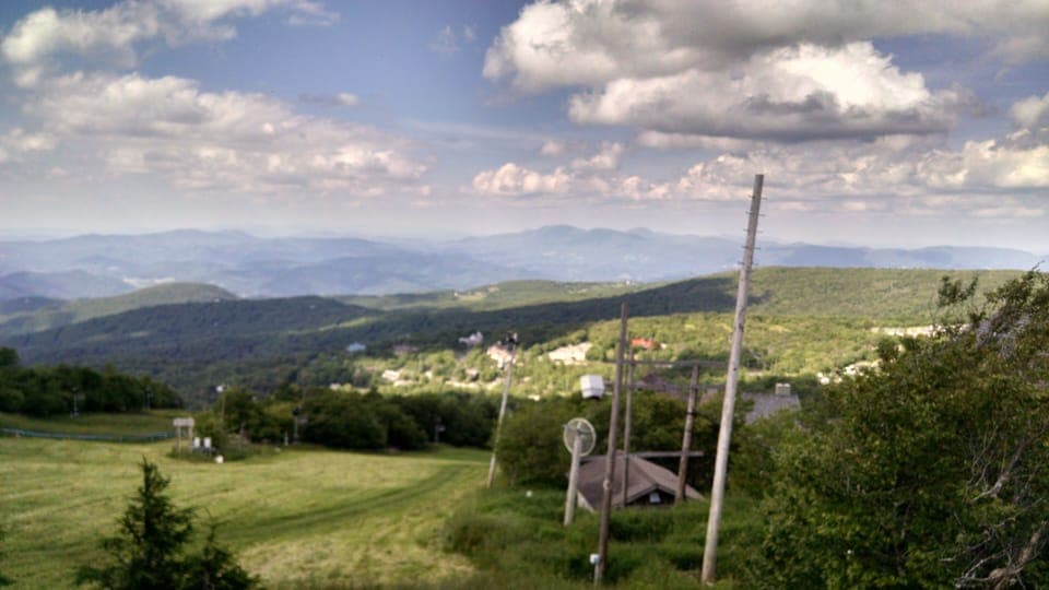 mountain views from slopes
