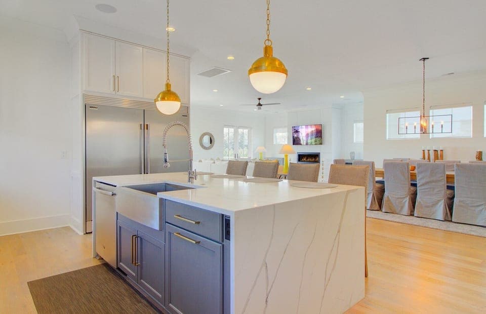 Kitchen island.