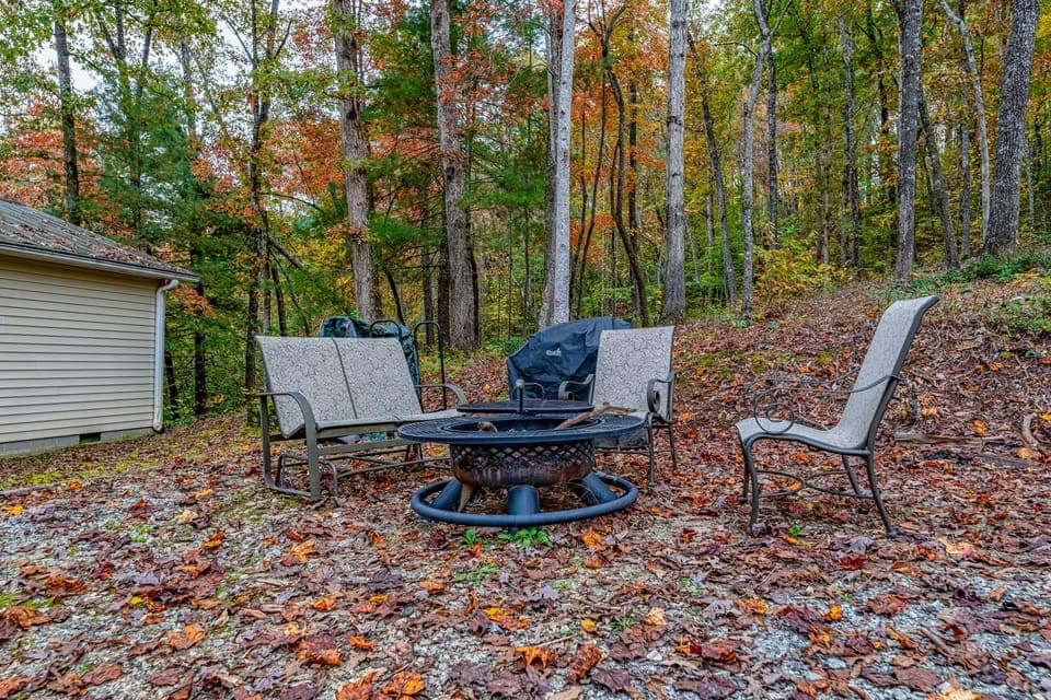 Fire pit, gas grill and charcoal grill, we do provide the wood for your use. 