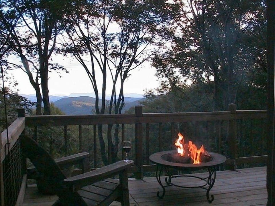 relax at firepit and take in the best views on surgar mountain, from your chair