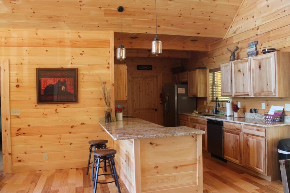 Kitchen with 2 Bar Seats