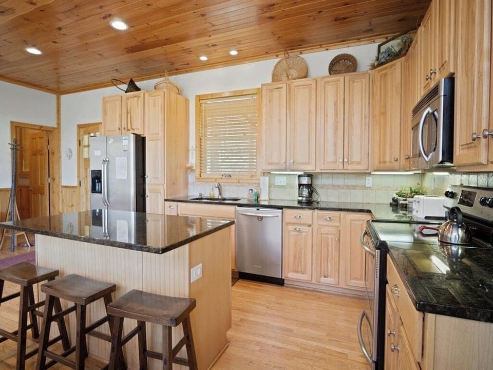 Kitchen--- Granite Counter-top and Stainless Steel