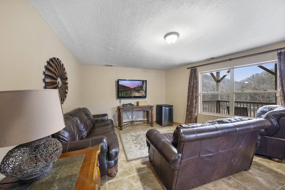 lower-level TV room