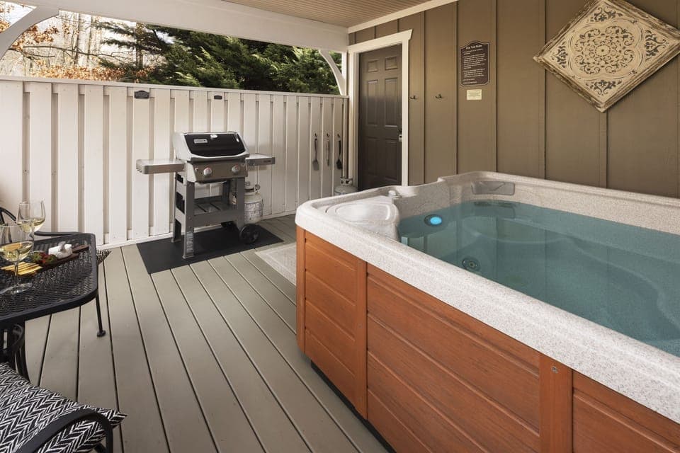 Crystal clear hot tub