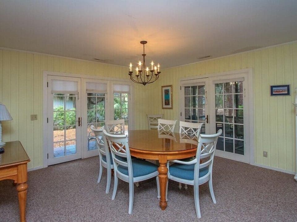Dining Room at 4 Cedar Wax Wing has a table that seats 6