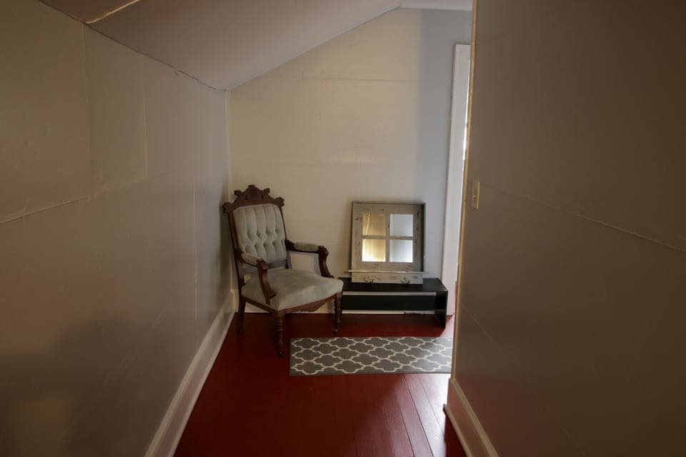 View of hallway exiting apartment.