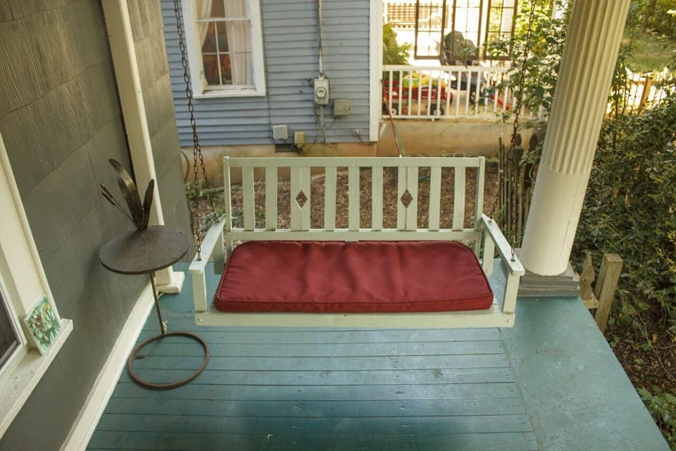 Front porch swing.