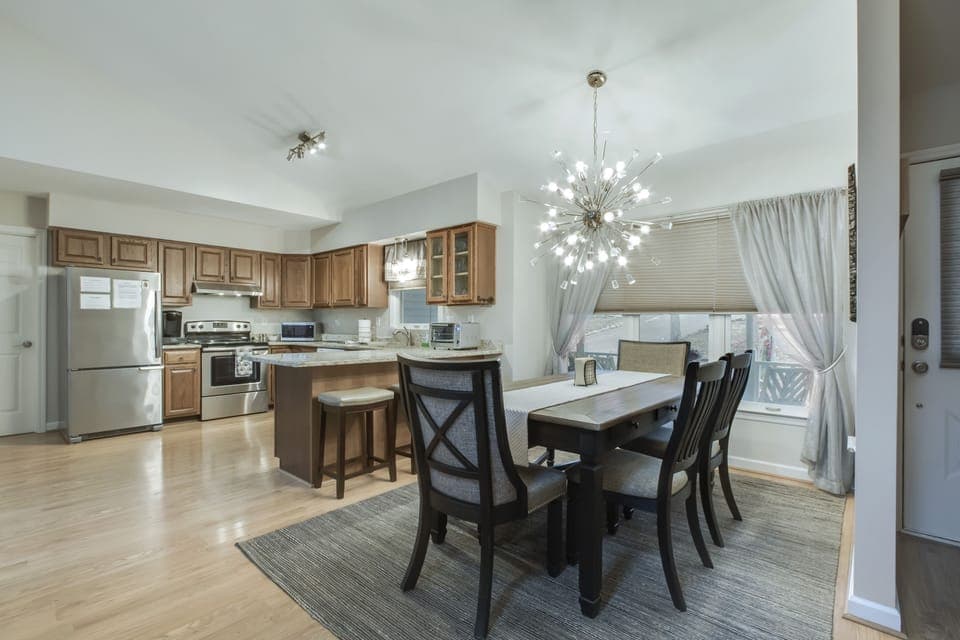 modern dining area