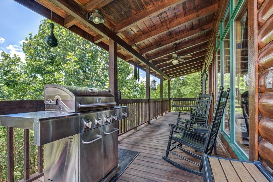 Gas Grill on back deck