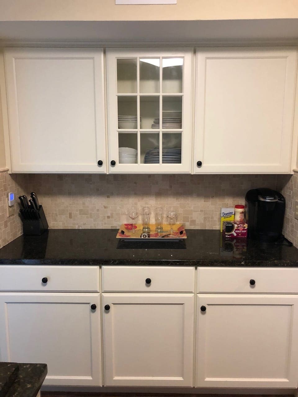Fully stocked kitchen and beverage station