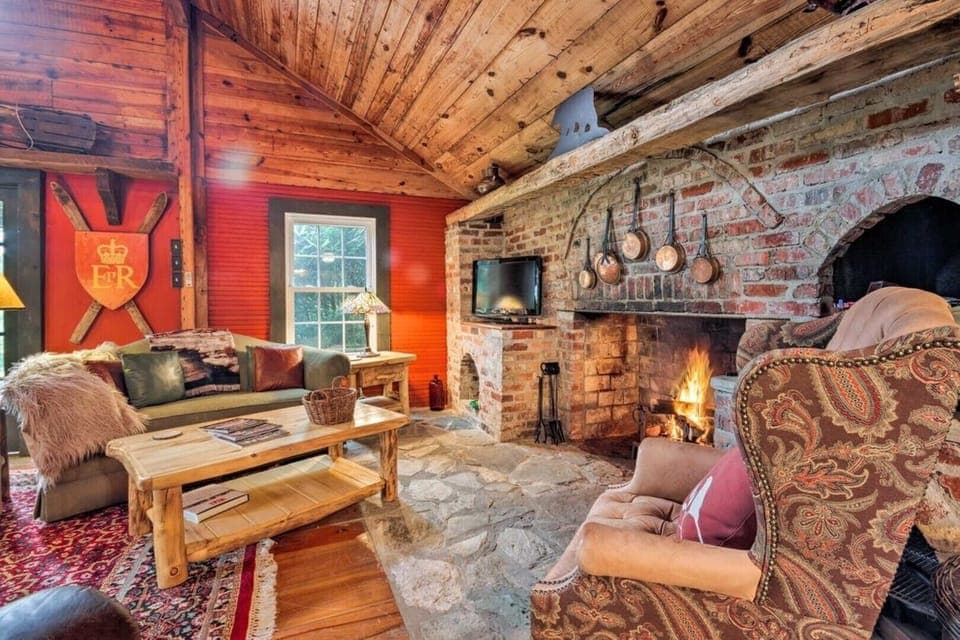 Cozy up in this charming cabin with your loved ones.