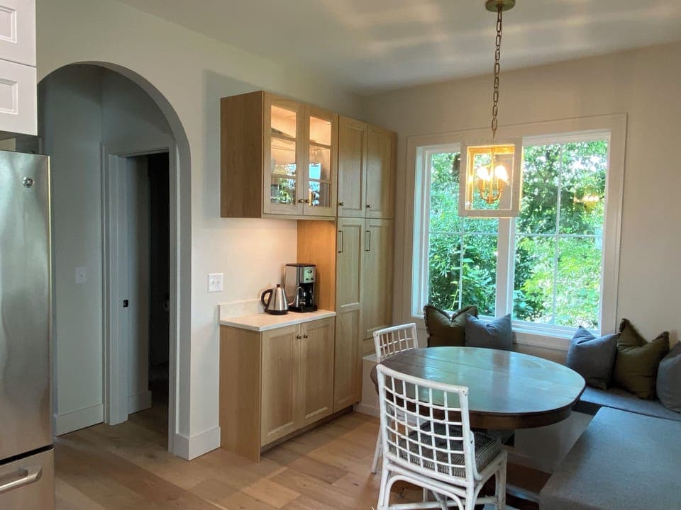 Dining banquet and coffee bar/ pantry