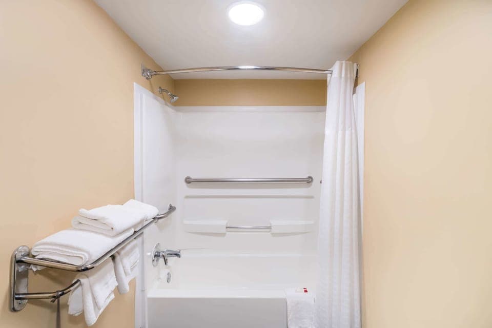 Free toiletries, hair dryer, towels