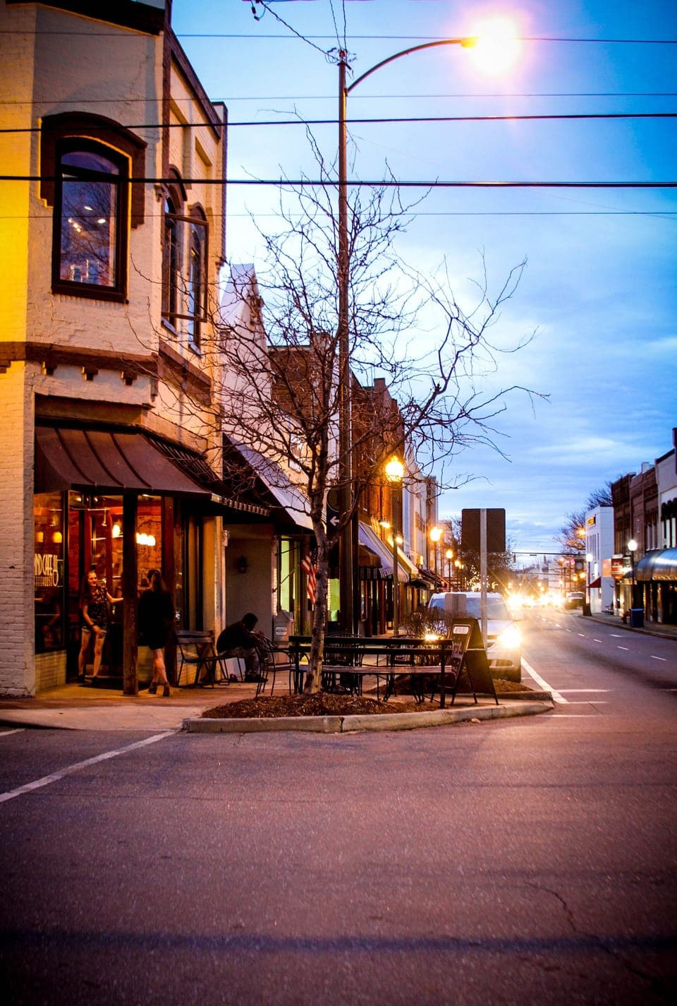 Downtown area view.
