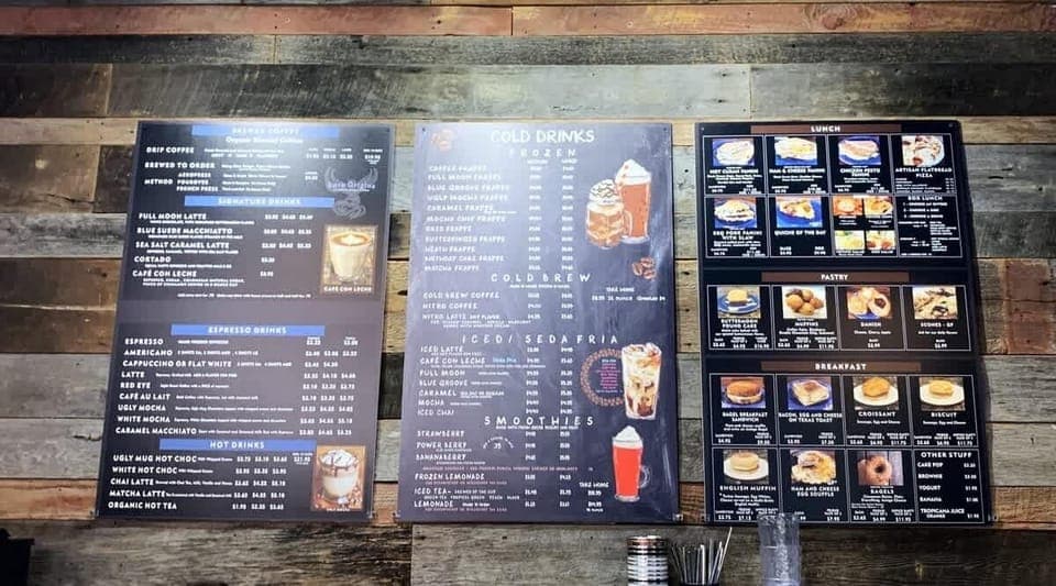 Excellent menu options @ Ugly Mug Coffee