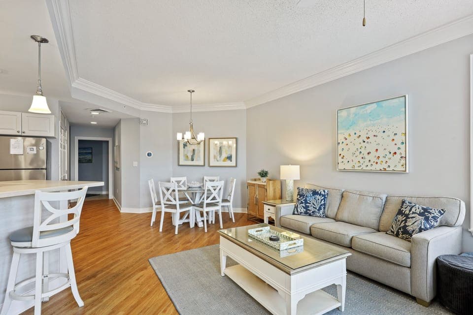 2211 Seacrest | Living space with Brand New Dining Table - 2211 Seacrest | Living space with Brand New Dining Table