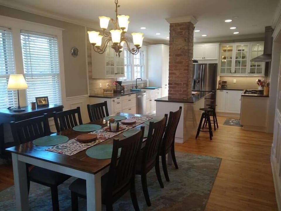 Large dining area for family dinners