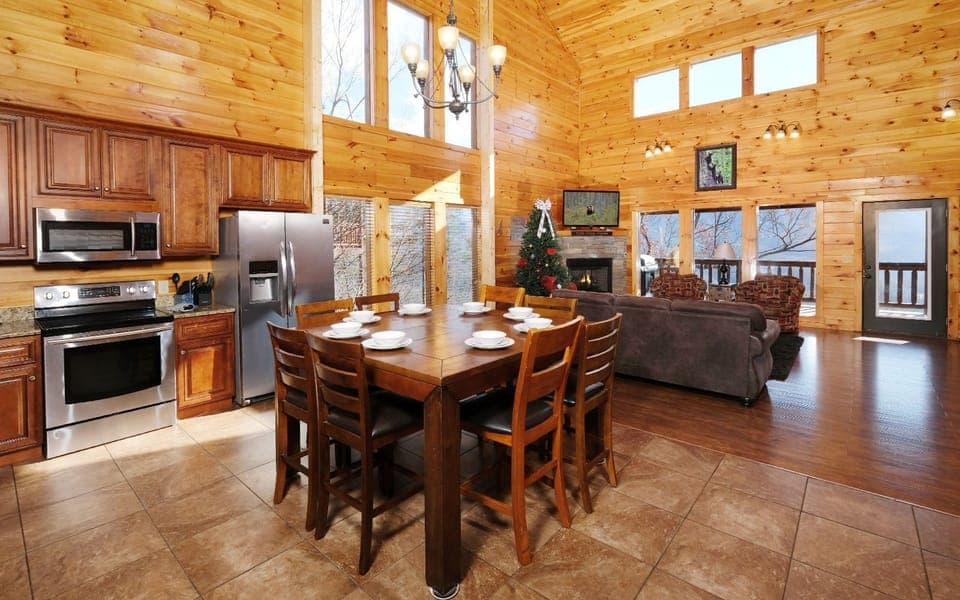 Open-concept dining and living space - ideal for family gatherings.