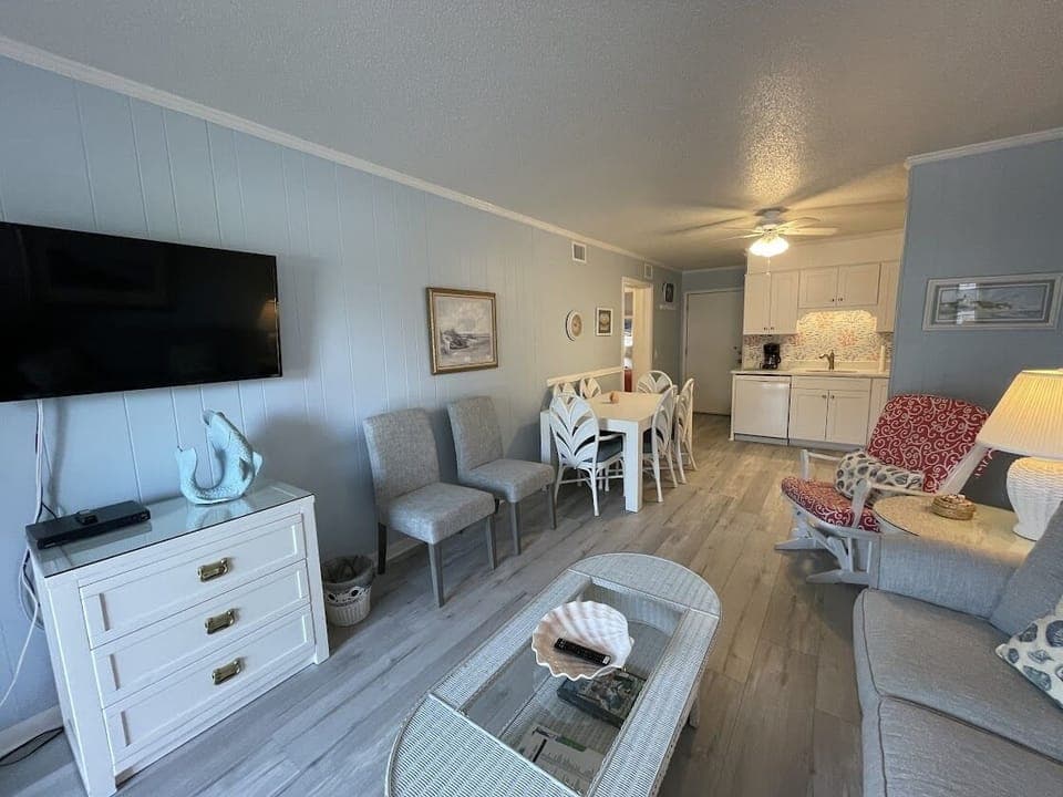 Living Area, Dining, & Kitchen