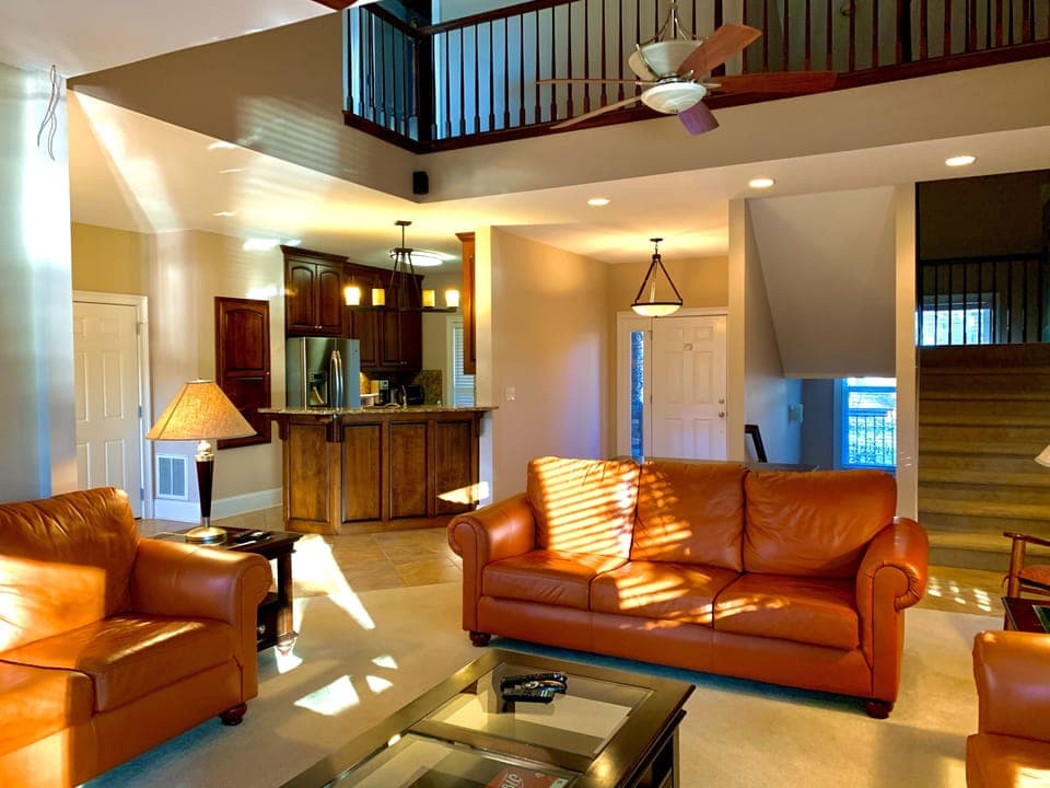 Open concept living space on main floor.