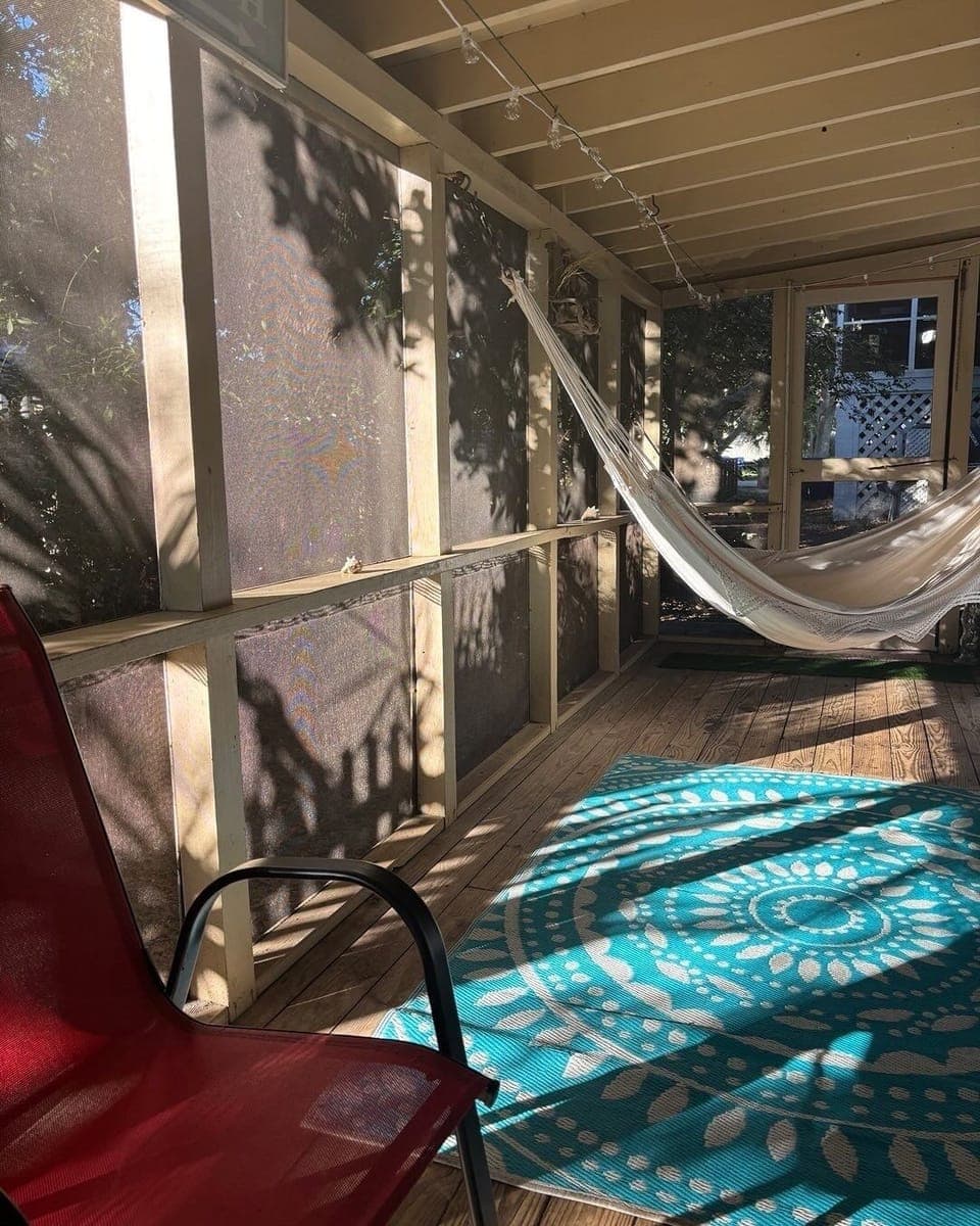 Relax on the back porch.