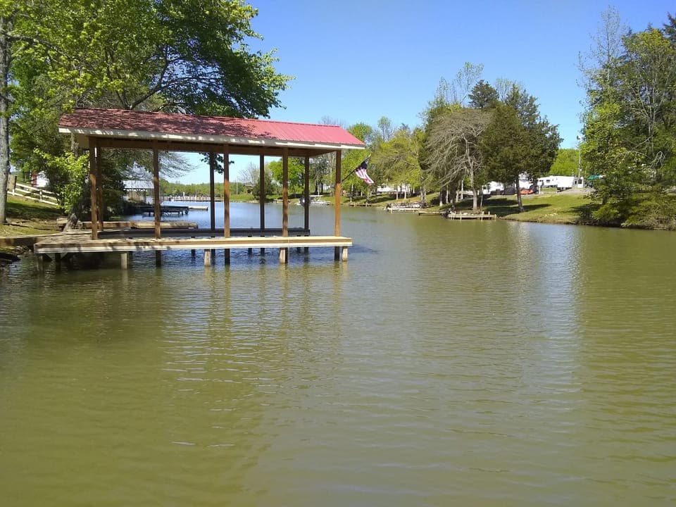 Cove with river in background