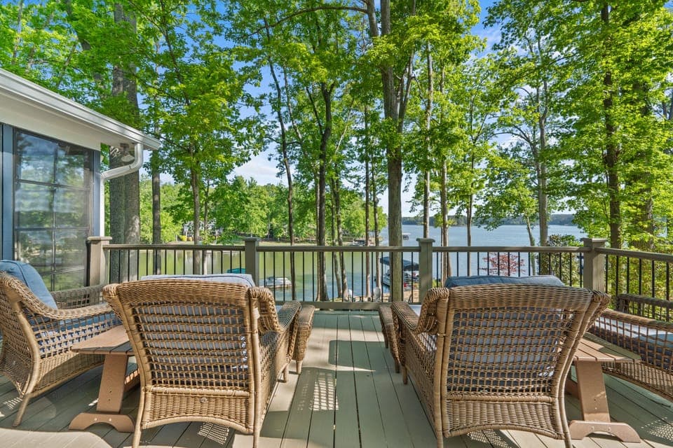 Deck view of open water