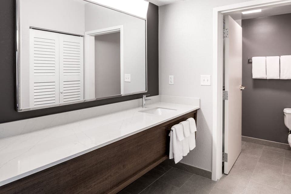 Suite, 1 Bedroom | Bathroom | Hair dryer, towels, soap, shampoo