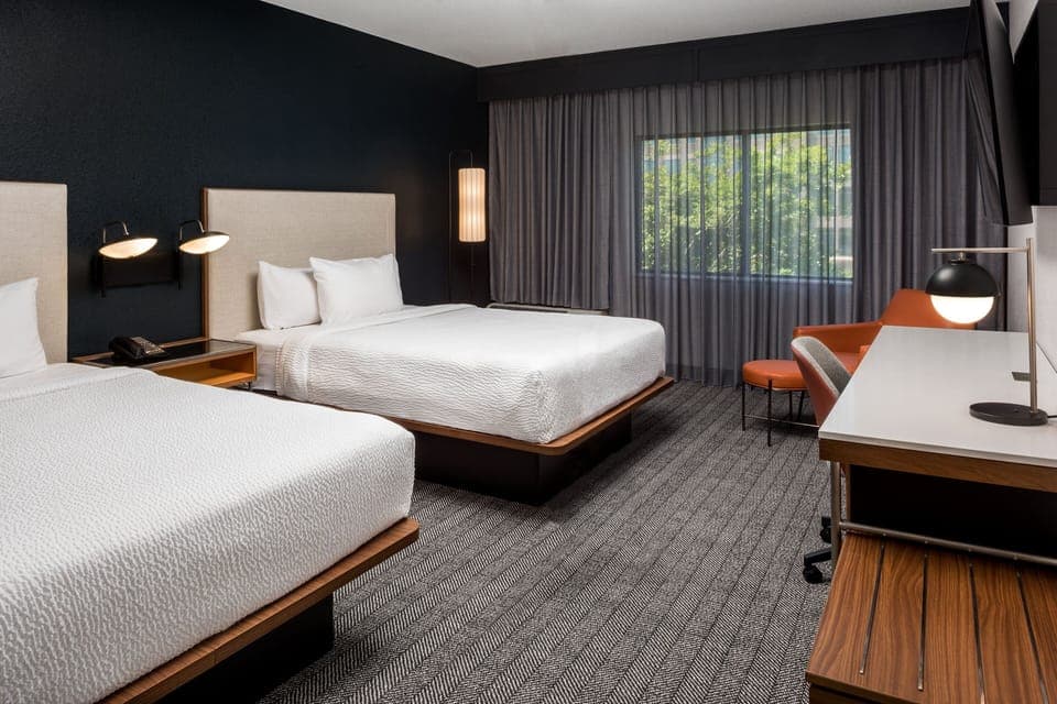 In-room safe, desk, laptop workspace, iron/ironing board