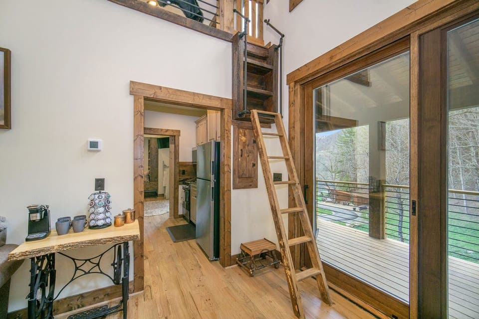 Ladder to the loft – recommended for adults and kids ages 8+