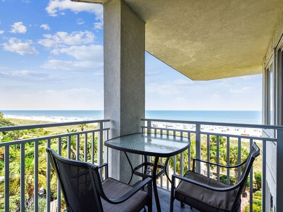 Private Guest Balcony at 3405 SeaCrest