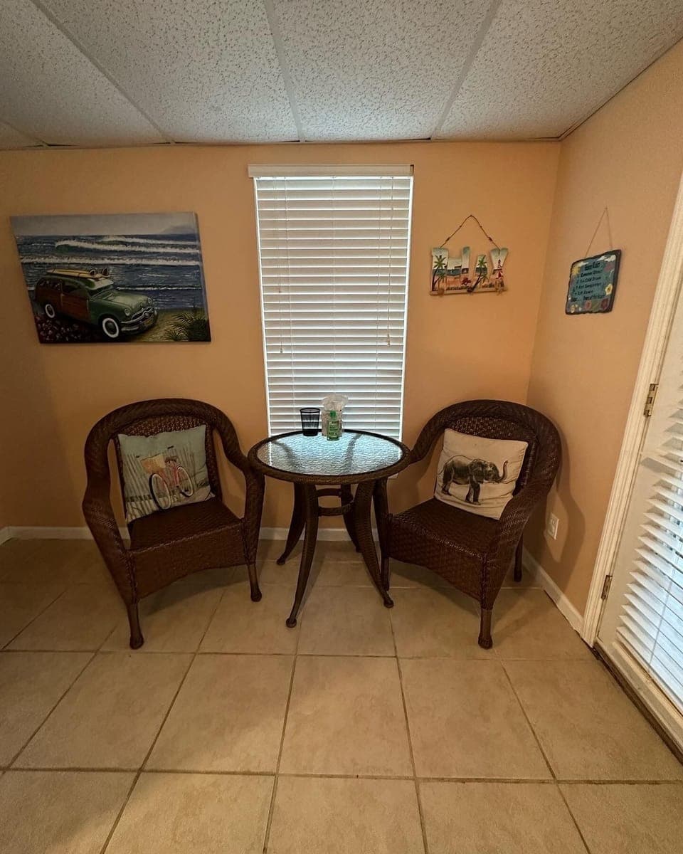 Cafe seating for two