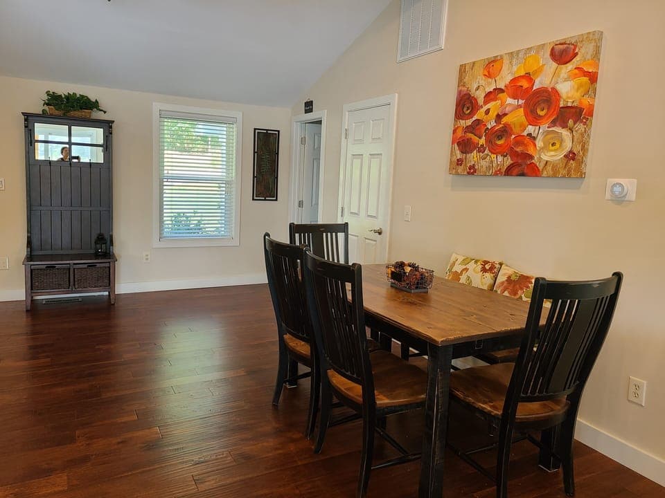 Dinning table with chairs and bench seating