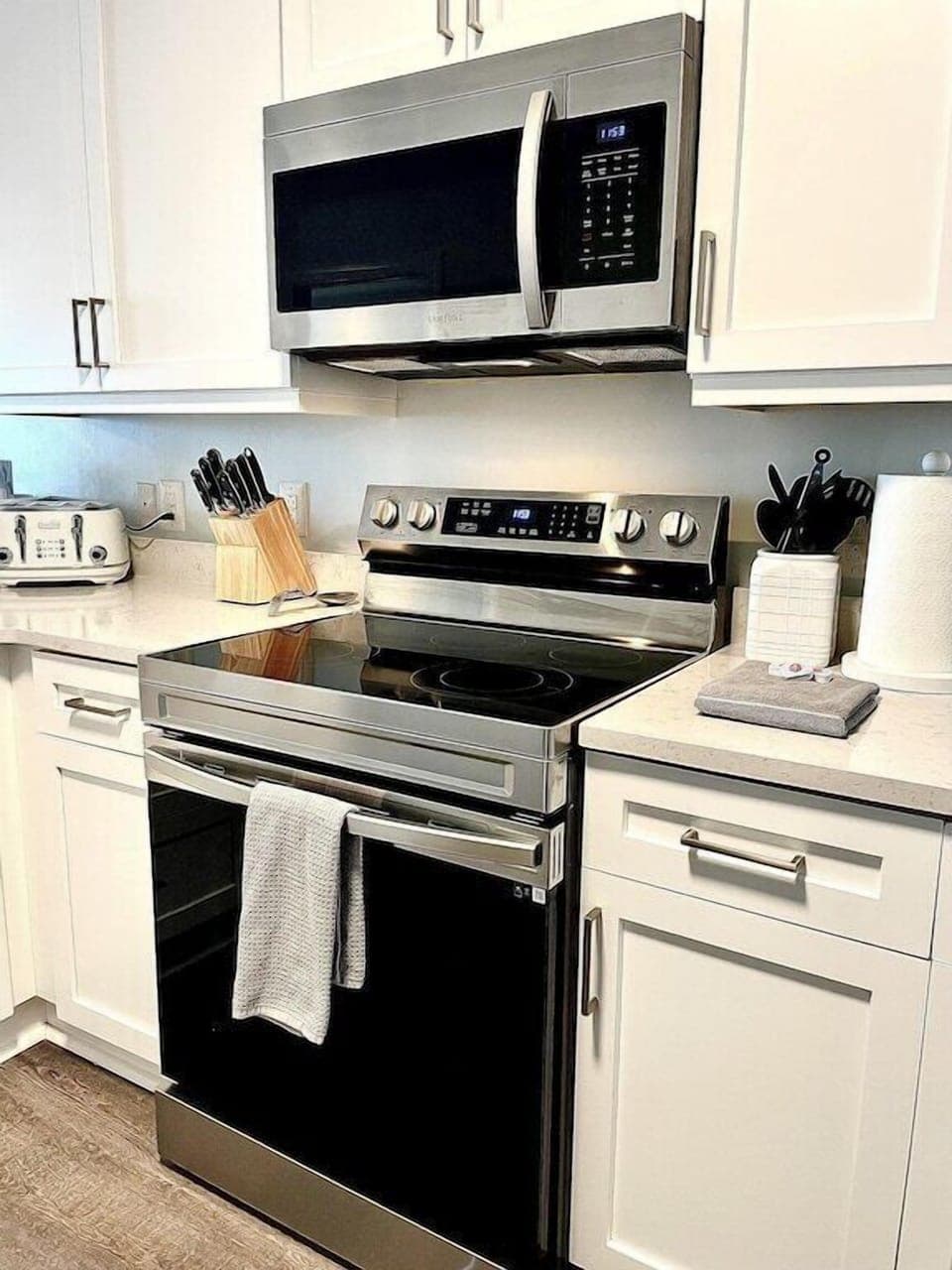 Kitchen with stainless steel appliances Oceanview, 202 Isle of Palms, SC | IOP Escapes