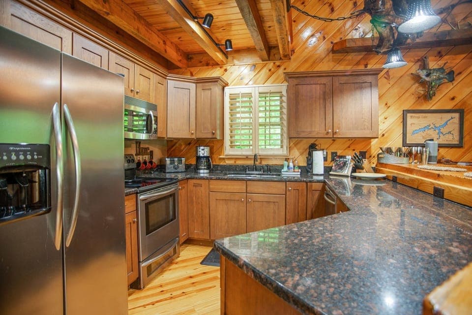 Room, Indoors, Kitchen, Furniture, Flooring