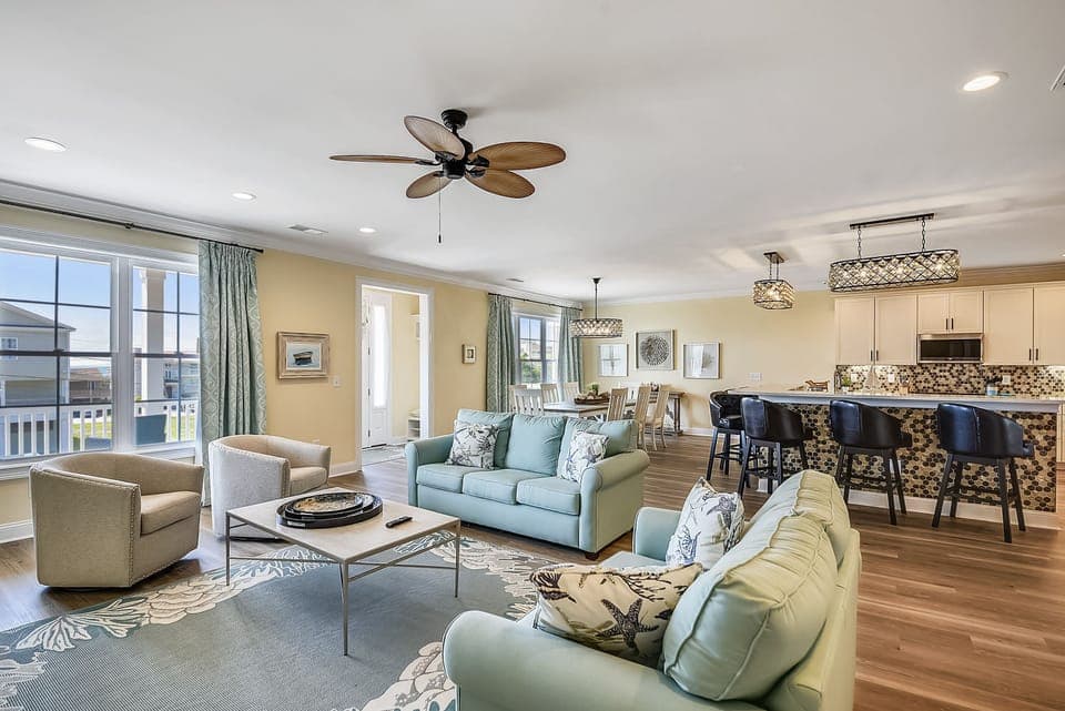 The magnificent windows allow the sun to shine into most rooms!
