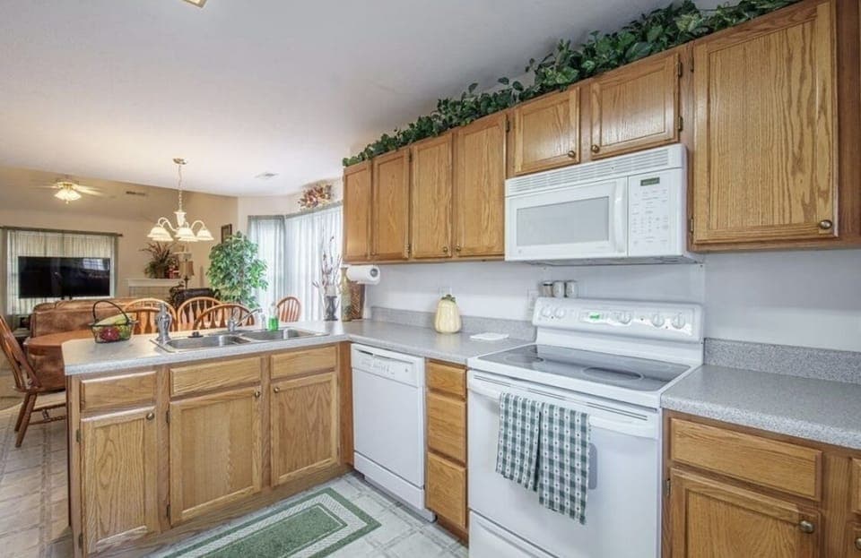 Kitchen with plenty of counter space to create a delicious meal or snack.