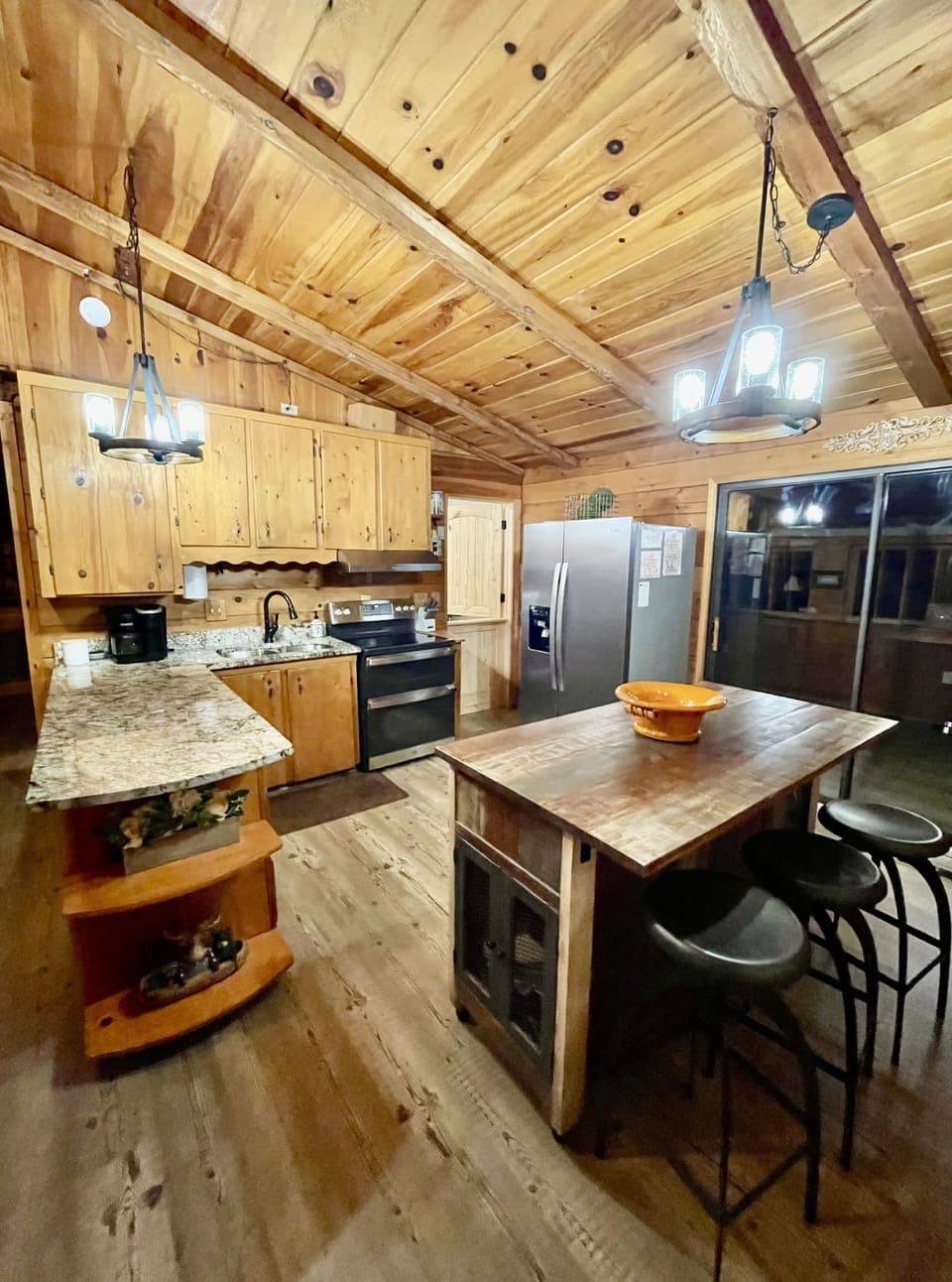 Kitchen-Double oven w/Air Fryer, Stainless Steel Appliances&Granite Counter Top