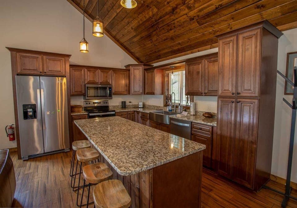 Kitchen with Island and Bar Seating