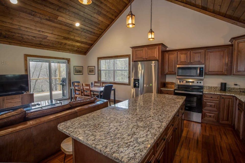 Granite Countertop and Stainless Steel Appliances in the Kitchen
