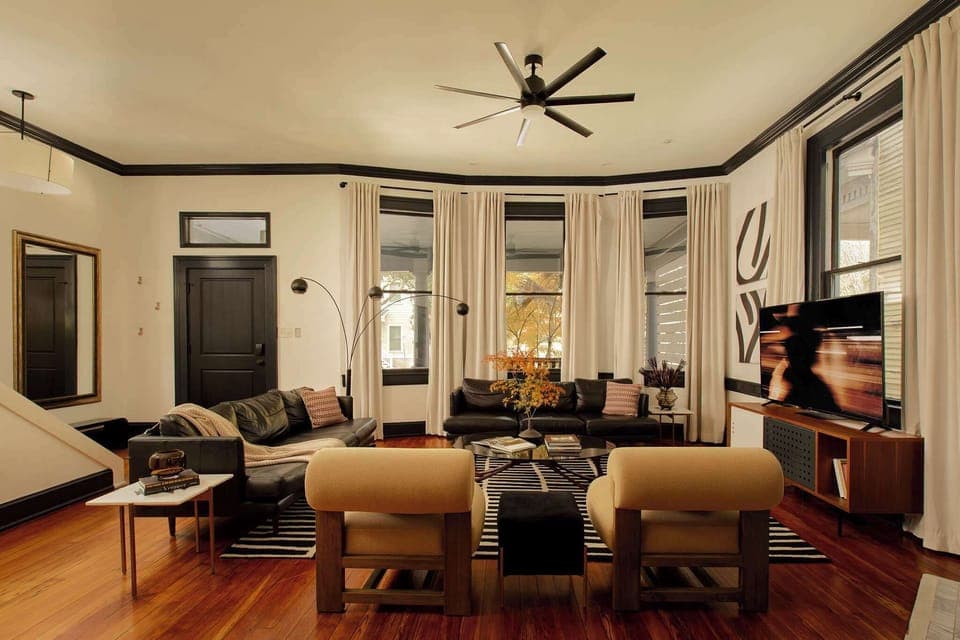 Open Concept Living Room | XL Flat Screen TV | First Floor | Central Common Area