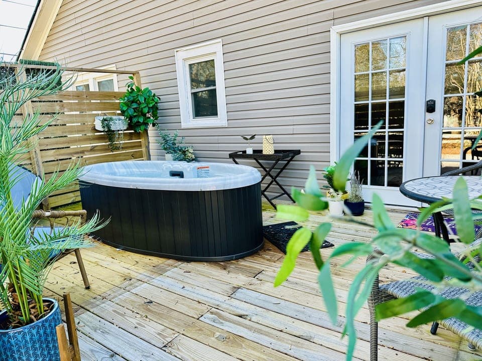 Relax in your 2 person jetted tub while you reminisce about the day. 
