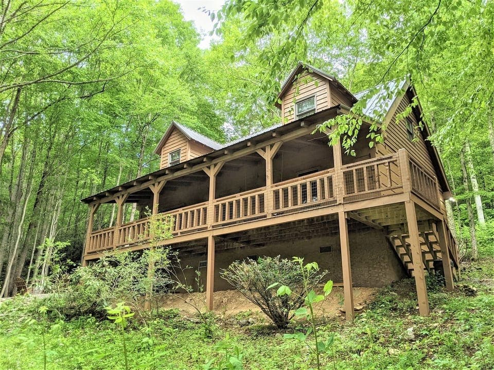 View of Front Porch and Cabin from Road