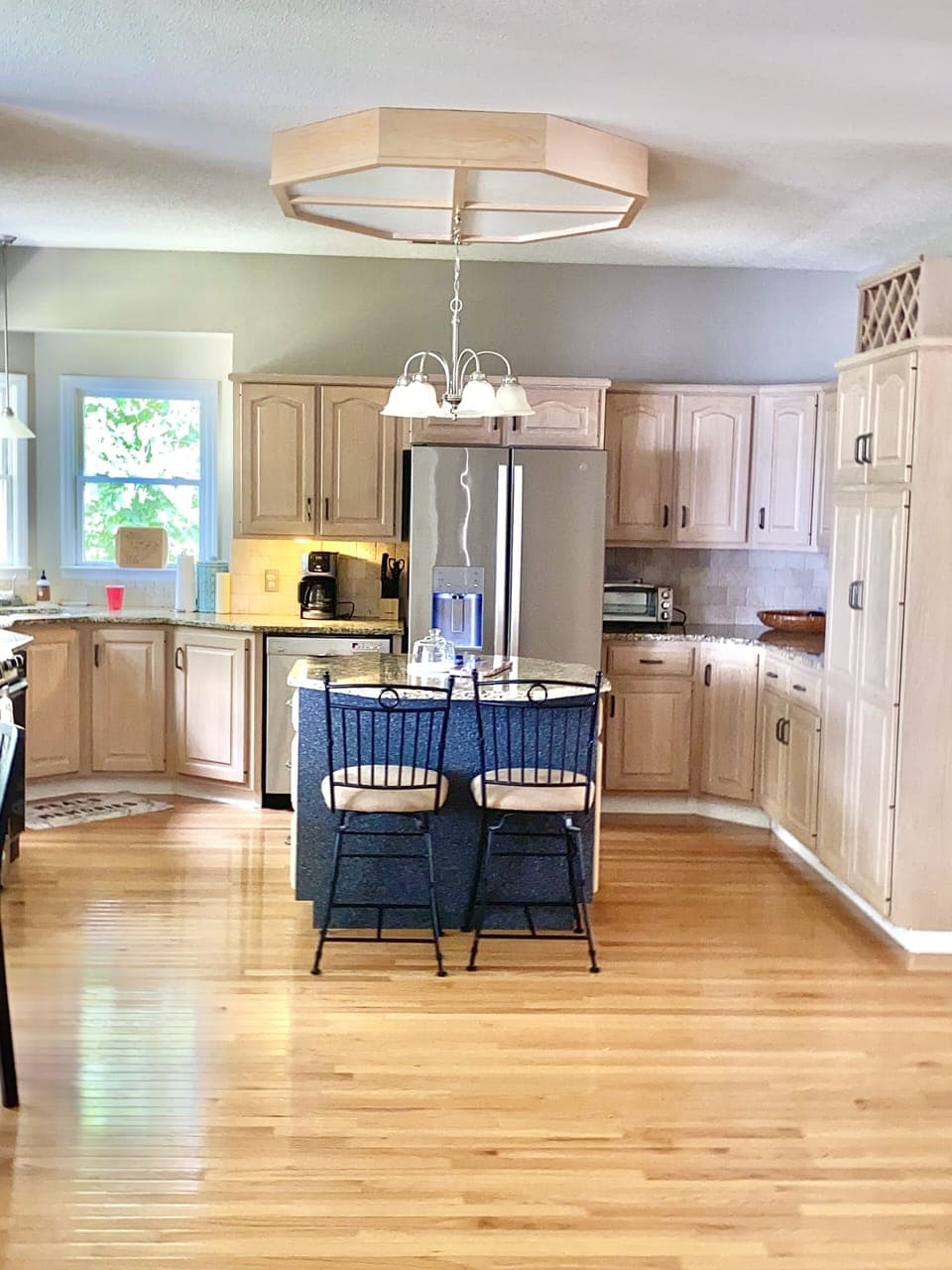 Plenty of cooking space with with eat in kitchen