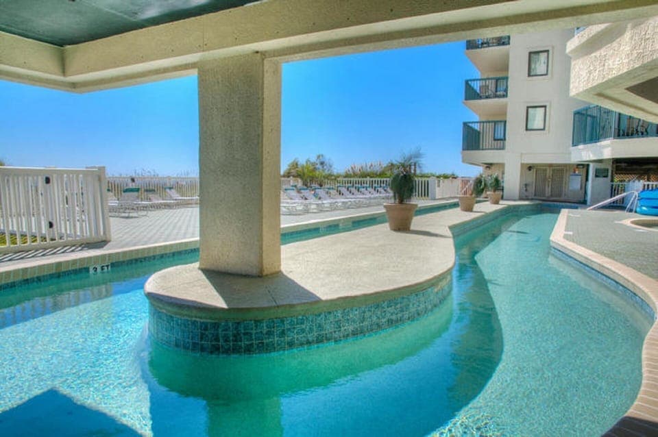 The kids will want to grab a tube and hop into the lazy river.