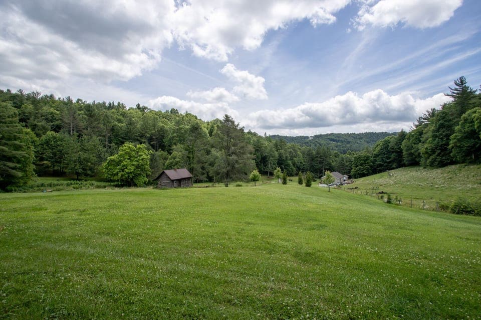 Huge Rolling Front Yard, more than 2 Acres of Mown Grass and Landscaped Perimeter for endless outdoor fun!